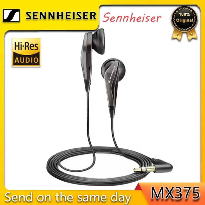 

Стереонаушники Sennheiser MX375 с глубоким басом, гарнитура 3,5 мм, спортивные наушники, HD-разрешение, HIFI, шумоподавление