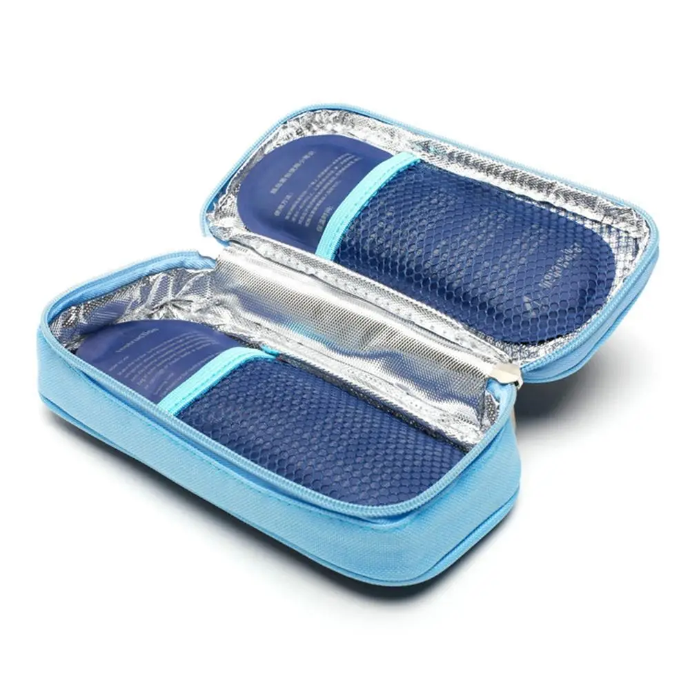 Reusable Diabetic Insulin Cooling Bag Cold Gel Ice Pack Protector Pill Refrigerated Ice Pack Cooler Organizer Travel Case