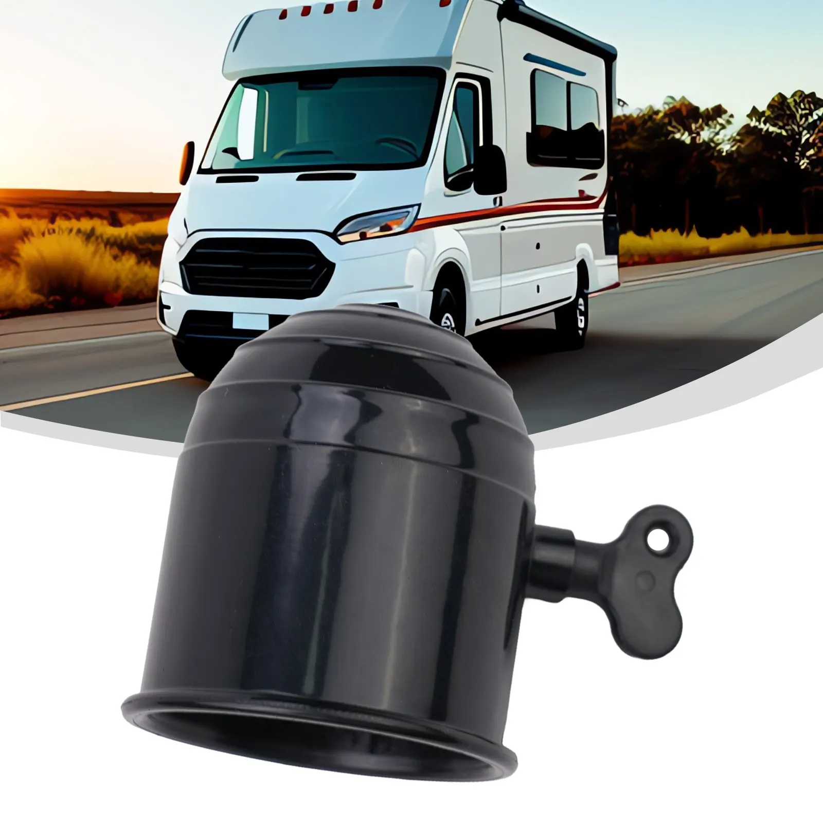 

Специальные полезные аксессуары, сменный чехол для буксирного шара, автомобиль, 1 шт., протектор, сцепка для каравана, запираемый ключ с винтом