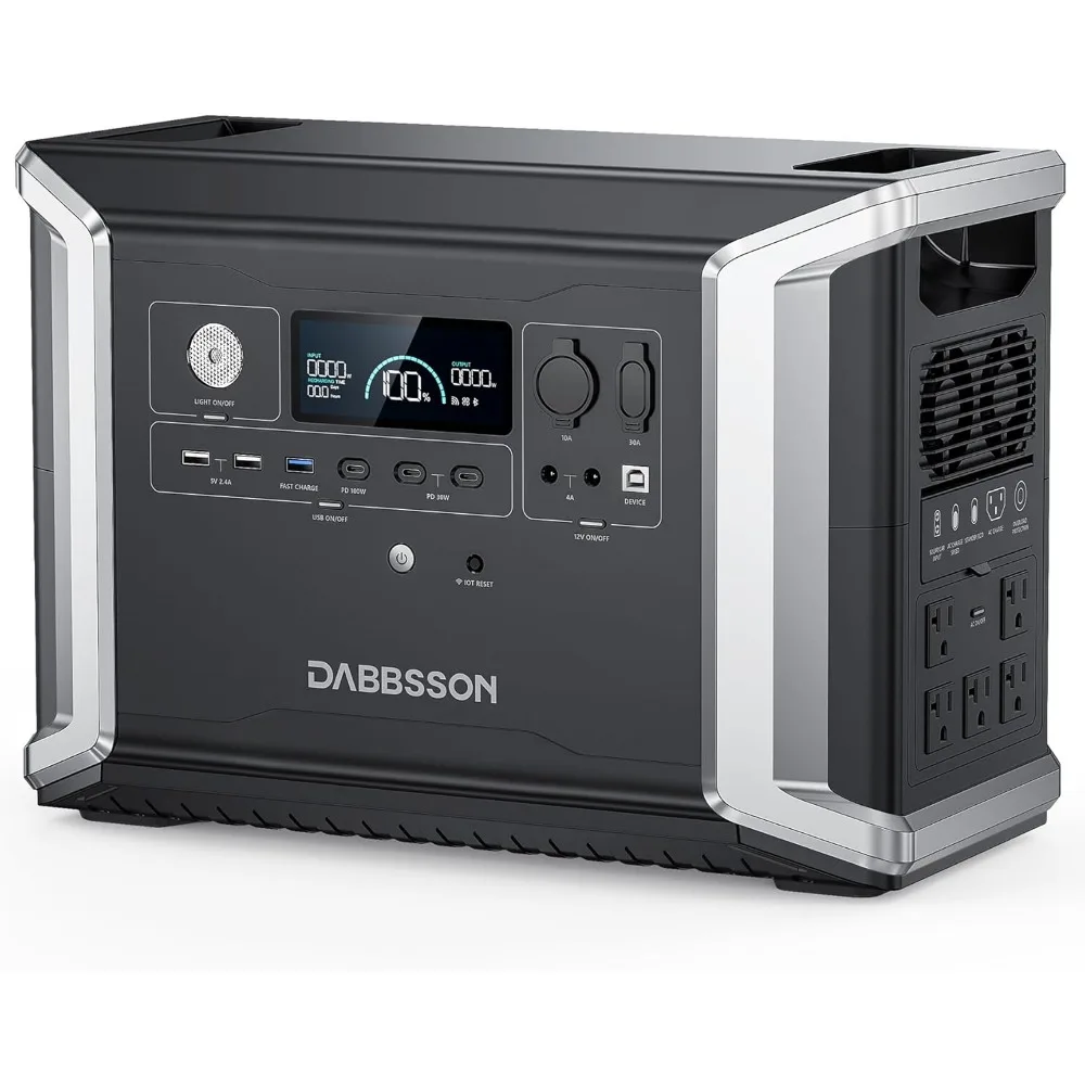 

Portable Power Station DBS2300, 2330Wh EV Semi-solid State LiFePO4 Home Battery Backup, Max 8330Wh, 5×2200W AC Outlets