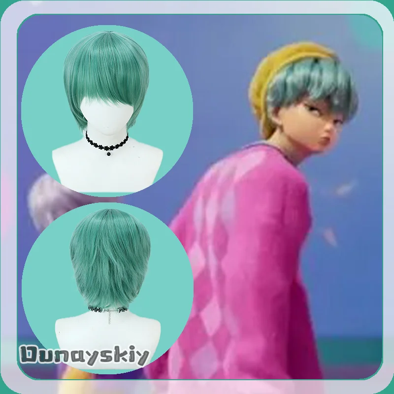 

1PCS-Saja Boys Baby Wig Kpop Demon Hunters Men 30cm Short Hair Jinu Cosplay Tattoo Free Wig Cap Halloween Carnival Party Suit