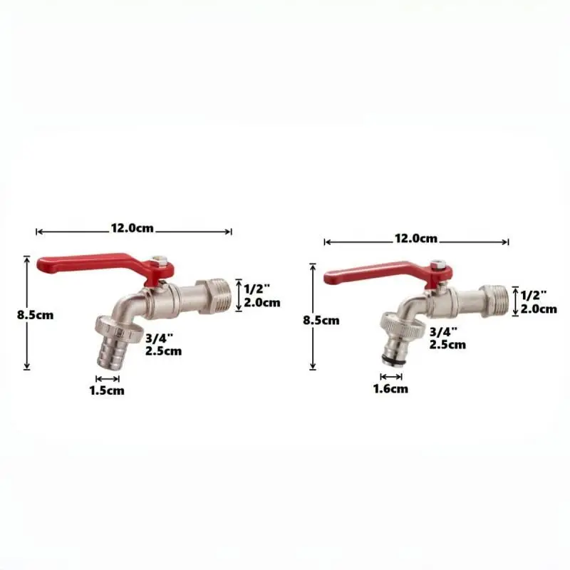 1 Piece Zinc Alloy Garden Faucet Bathroom Faucets With Spout Outdoor Balcony Faucet Water Splitter Home Irrigation