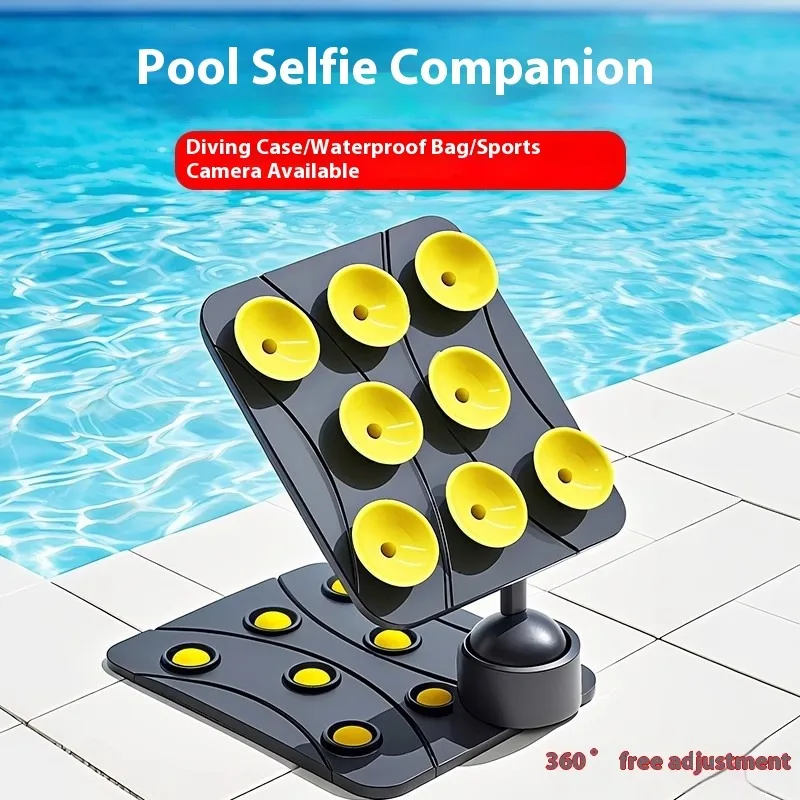 

Mobile Phone Holder Suction Cup Stands Pool Strong Adhesion Sucker Waterproof Compatible Multi-Angle Photography Swimming Snorke