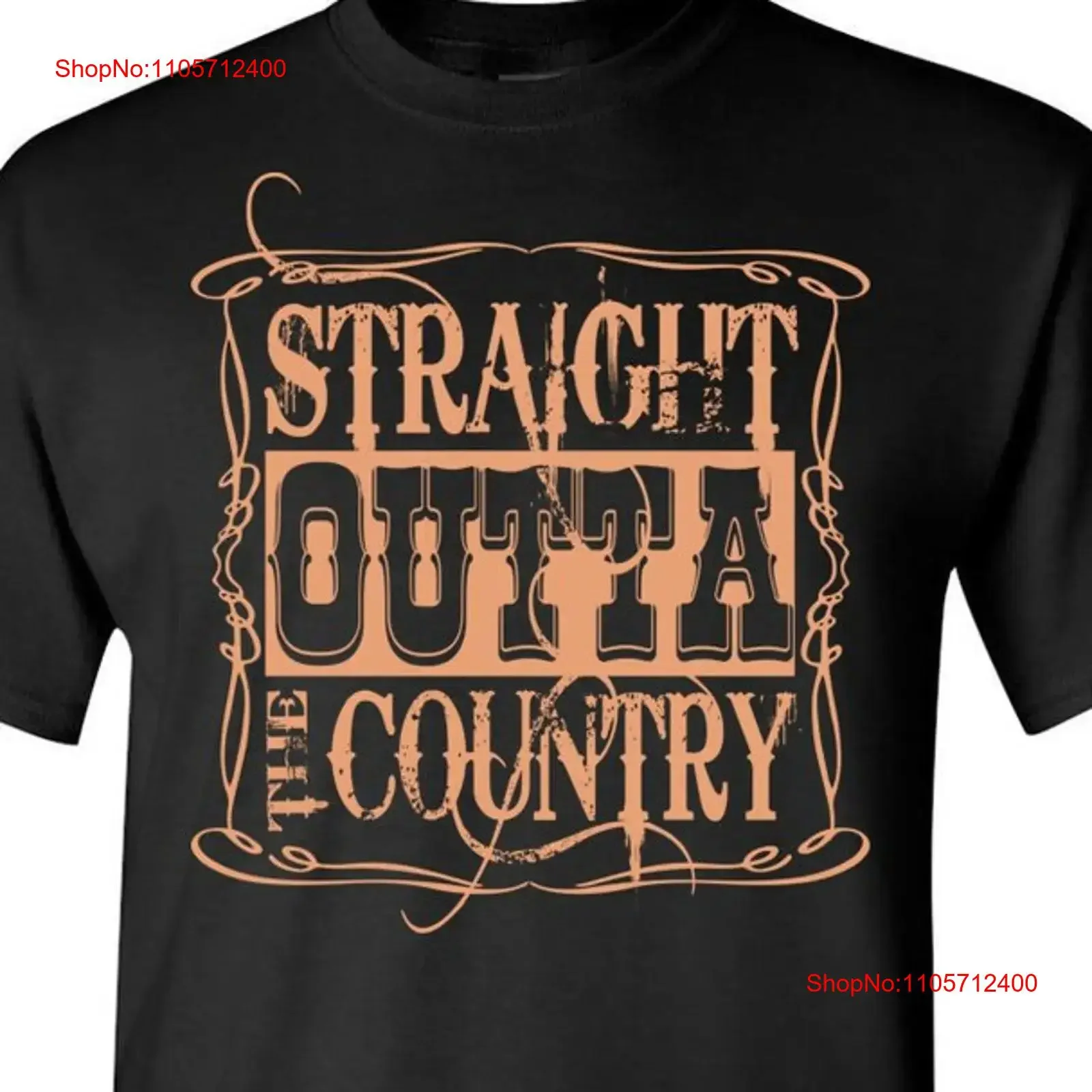 Country T Shirt Straight Outta The gift vintage Washed designer clothes graphic Stylish Top For Everyday Wear Versatile homme