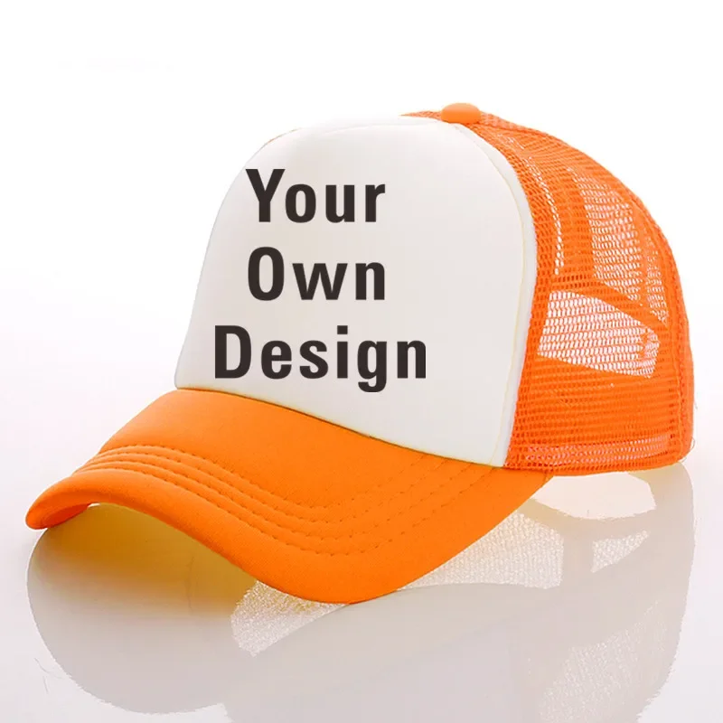 Custom Your Own Logo Trucker Cap Men  Hat Baseball Cap Cool Summer Unisex Mesh Net Caps