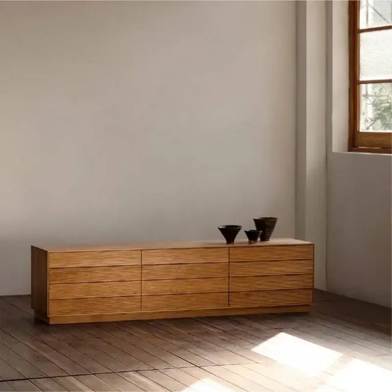 Brown Decoration Tv Cabinet Drawers Wood Design Storage Modern Tv Cabinet Apartments Lounges Mueble De Tv Furniture For Home