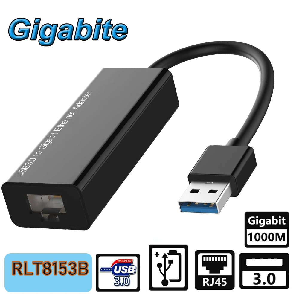 USB to RJ45 Ethernet Converter adapter 1000M USB to Gigabite Network adapter cable for Apple Mac OS Win 11/10/8.1 Realtek Chip