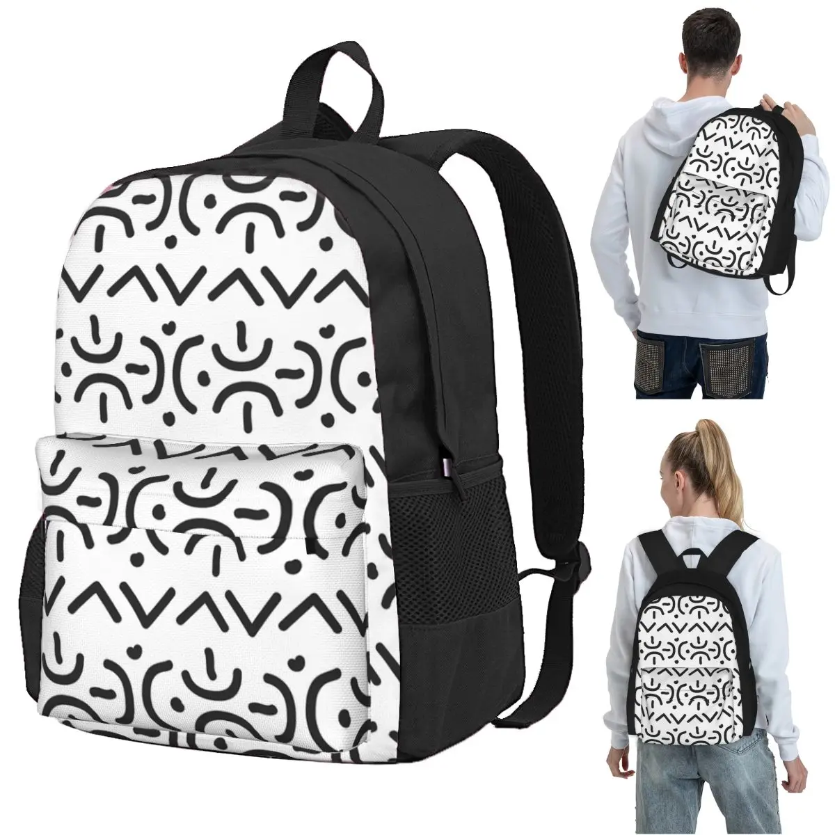 

Bogolan Patterns Backpack Student BookBag Kids School Bag Laptop Shoulder Bags for Boys Girls