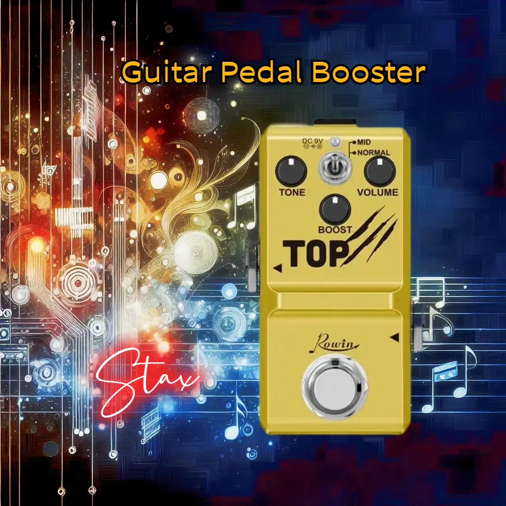 Rowin Mini Guitar Pedal Booster Mid Boost EQ Effect Vintage Wide Range Booster Tones Super Tiny Nano Effectors