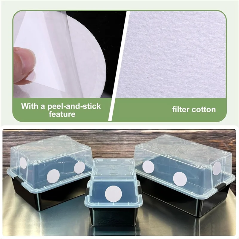 

ABKO-24 Pcs Monotub Adhesive Filter Disks 2.5"-2MM Thick Filter Discs For Mushroom Growing Supplies