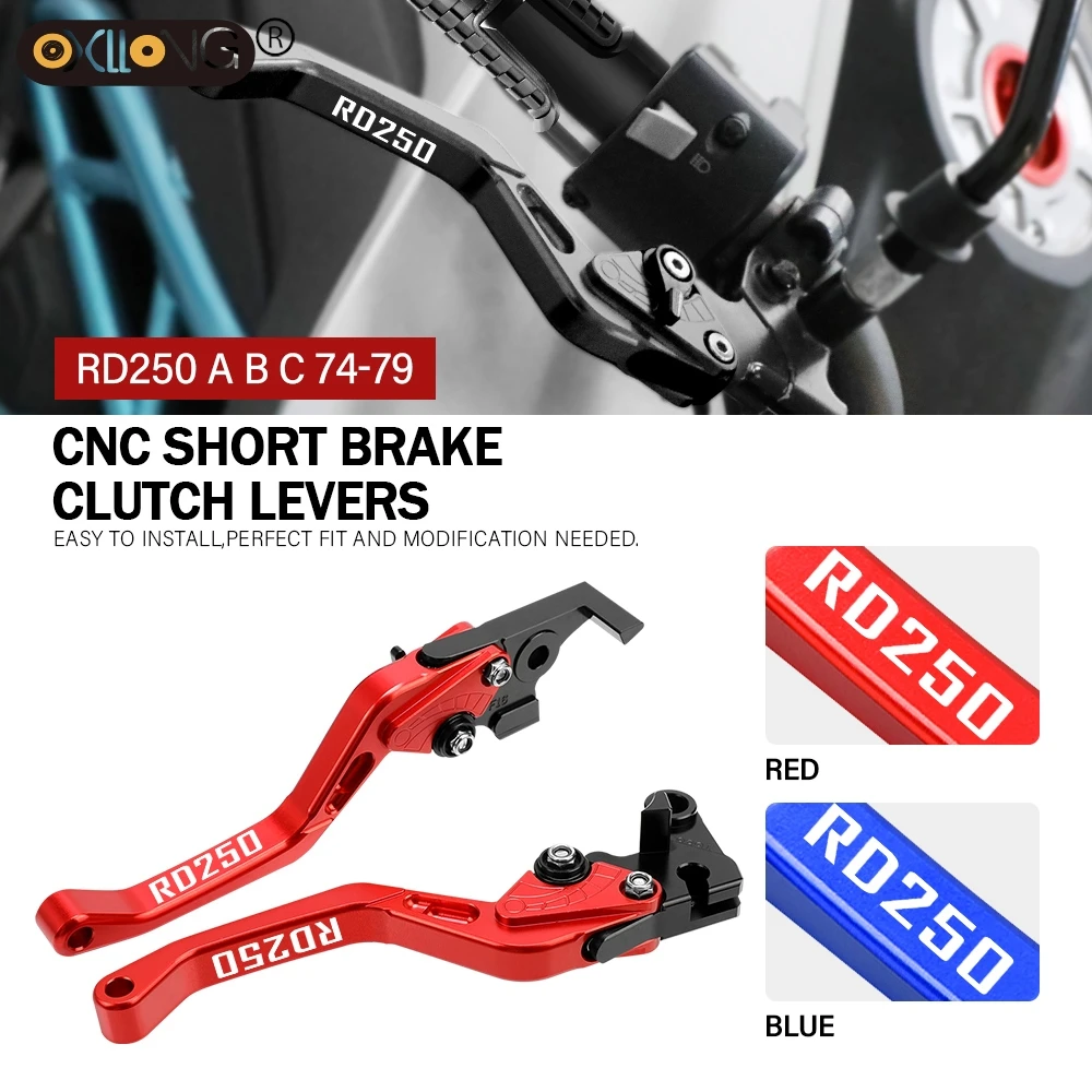 

CNC Aluminum Motorcycle Short Brake Clutch Levers Accessories Parts For YAMAHA RD250 A B C D E F 1974 1975 1976 1978 1979