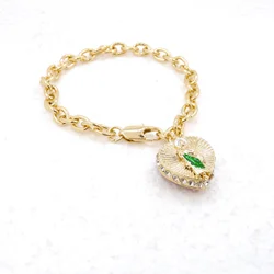 Heart Zirconia St. Jude San Judas Bracelet