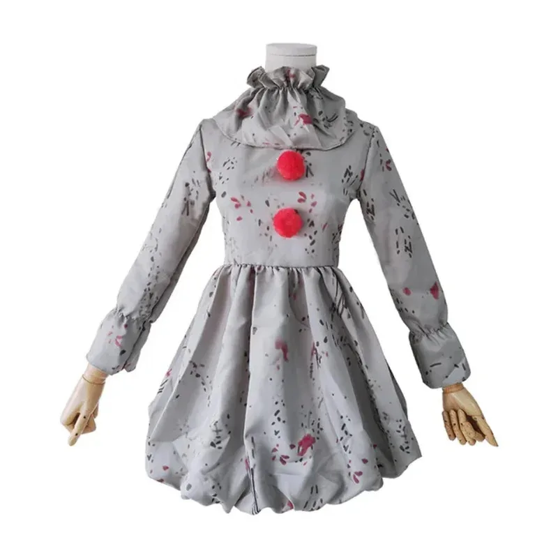 Disfraz de CyStephen King's It Clown para niños, disfraz de Pennywise, disfraz de terror para escenario de Halloween, regalo de fiesta, envío directo LM4965