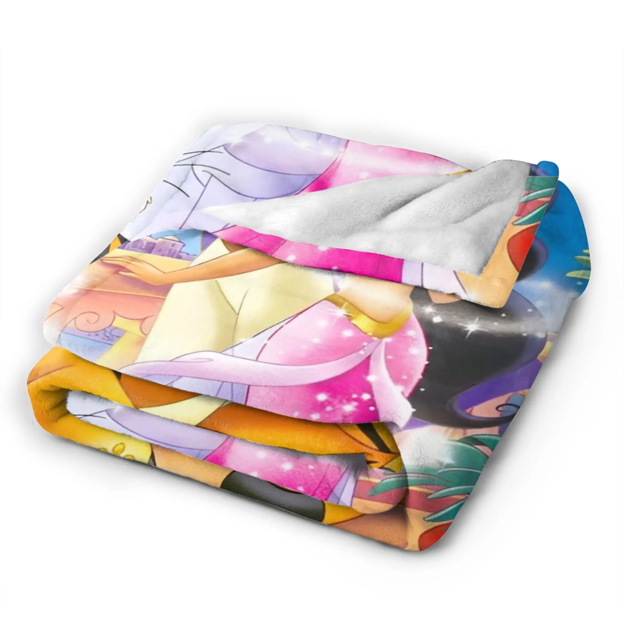 علاء الدين الياسمين الكرتون بطانية دافئة رقيق أفخم رمي بطانية للأريكة السرير الزخرفية الفانيلا المفرش غطاء السرير