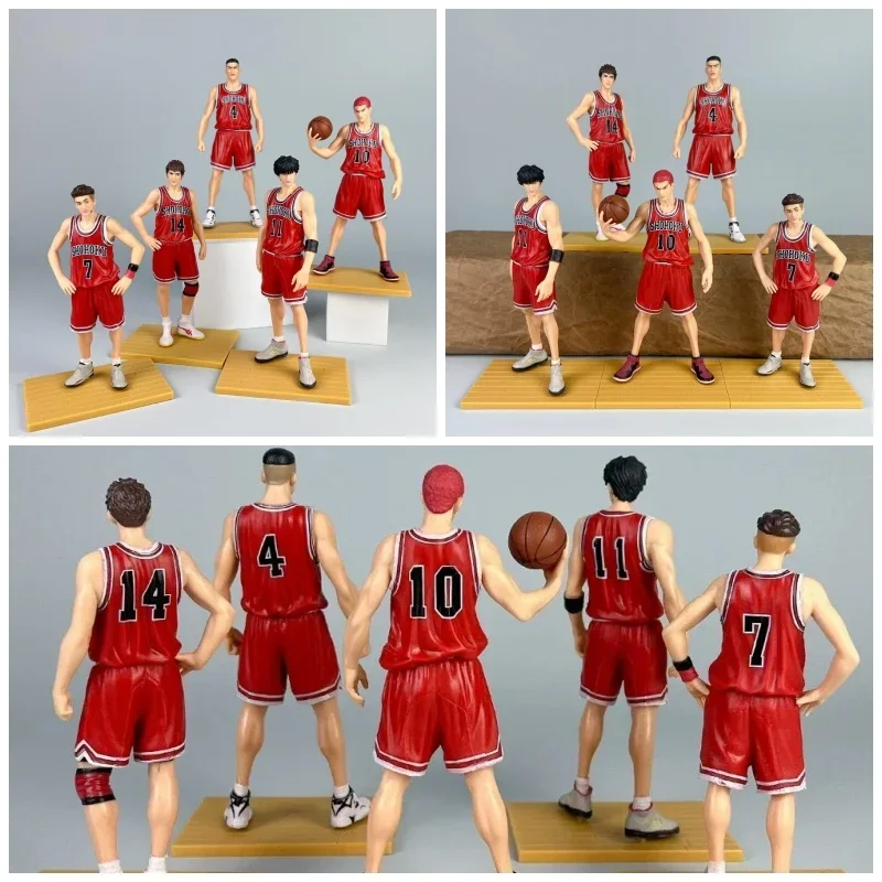 

5 шт./компл. Slam Dunk Anime Sakuragi Hanamichi Hisashi Mitsui Ryota Miyagi Takenori Akagi фигурка игрушки модель из ПВХ комнаты декор стола