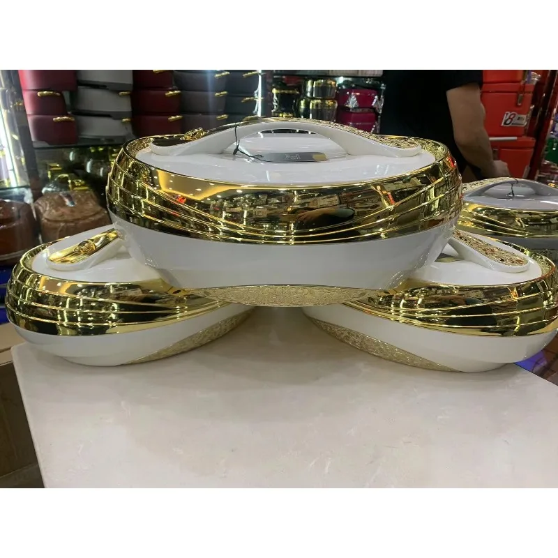 Food safety zipper design 4L + 5L + 6L food storage box, thermal insulation casserole