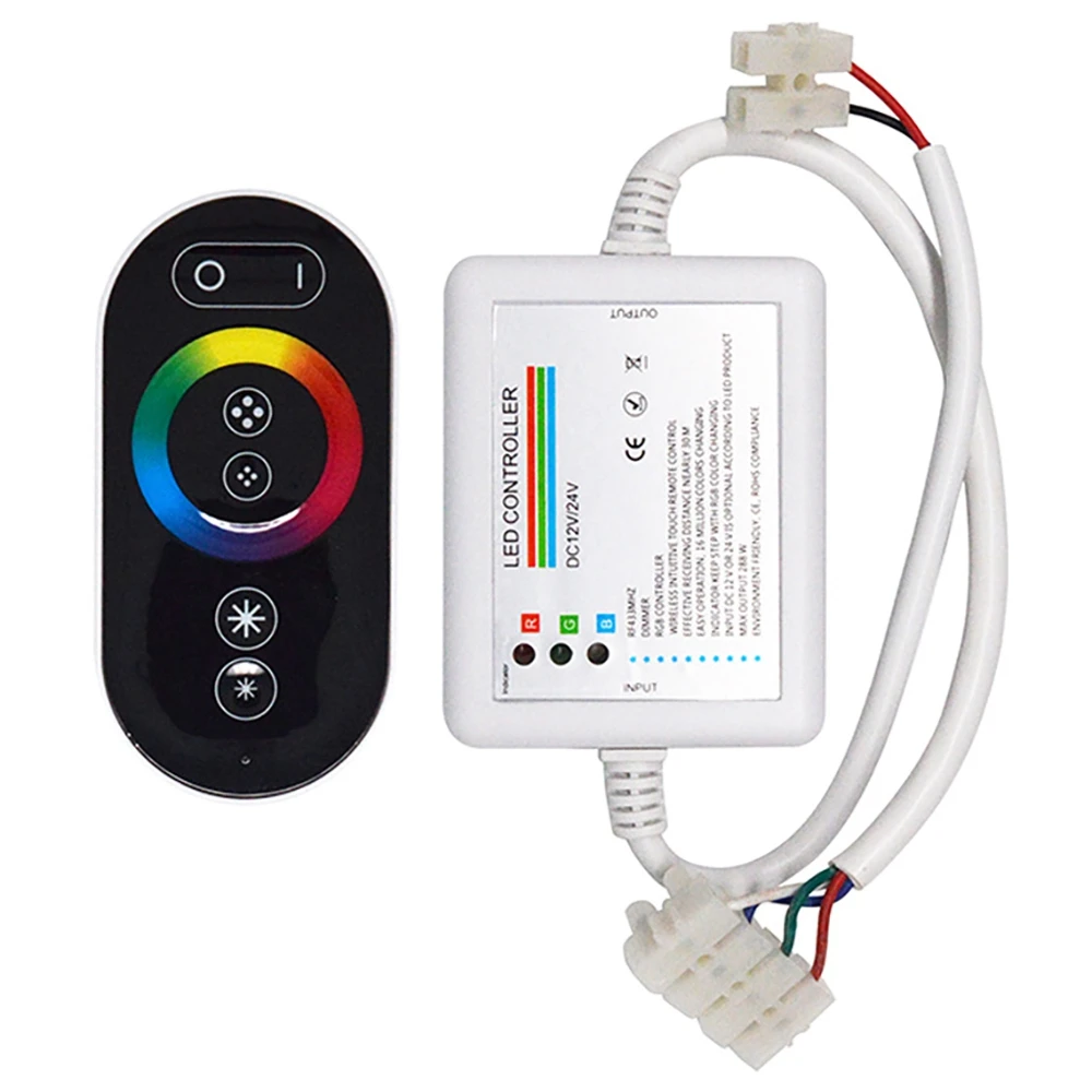 Contrôleur LED DC12-24V Radio Sans Fil Morte Presse Colorée Télécommande RVB Barre Lumineuse