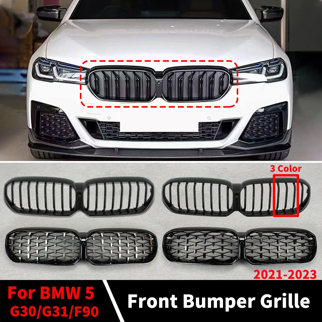 

Front Radiator Grille Bumper Grill Grid Inlet Mesh Like 525i 530i 540i For BMW 5 Series G30/G31 M5 F90 2021-2023 Touring Tuning
