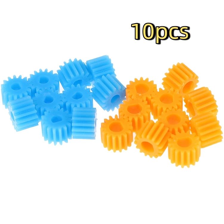 Engrenages en plastique de Type D, diamètre intérieur 3/4mm, 15 dents, Module 0.5 adapté au moteur, arbre de bord de coupe, pièces de bricolage, 10 pièces