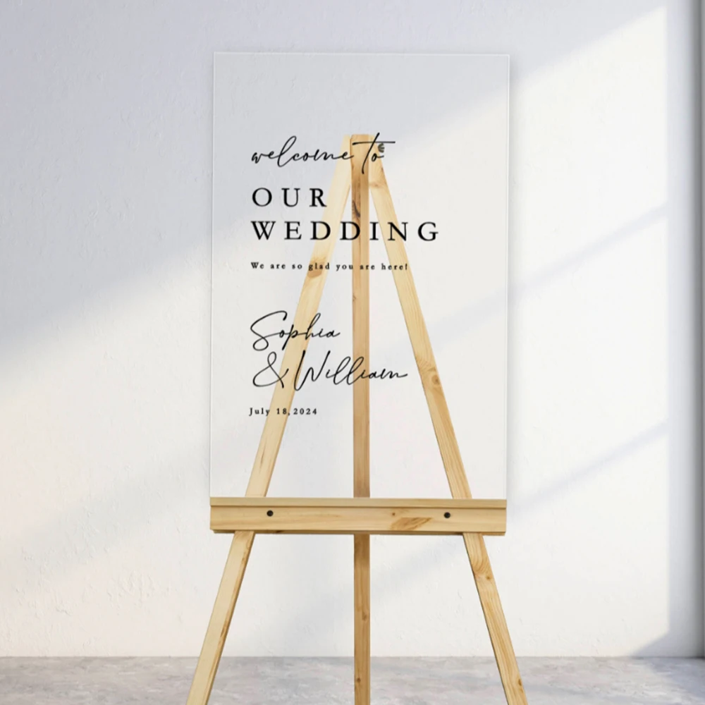 

Vinyl Wedding Stickers Welcome Decal Custom Name DIY Mirror Wedding Birthday Engagement Party Wall Stickers