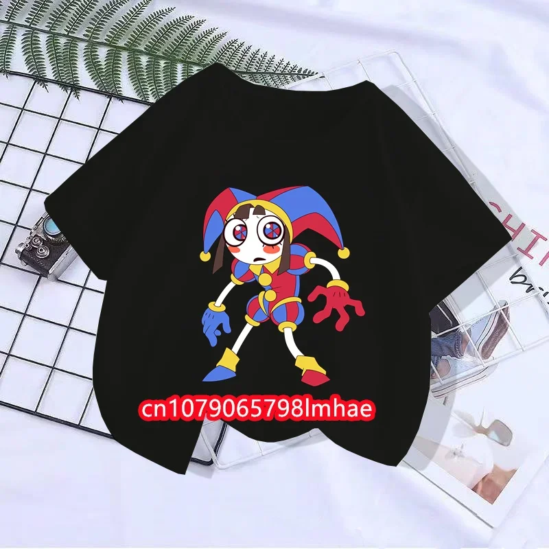 

2024 Anime T-Shirts The Amazing Digital Circus Pomni Streetwear boy girl Fashion T Shirt Kids summer Tops Clothing