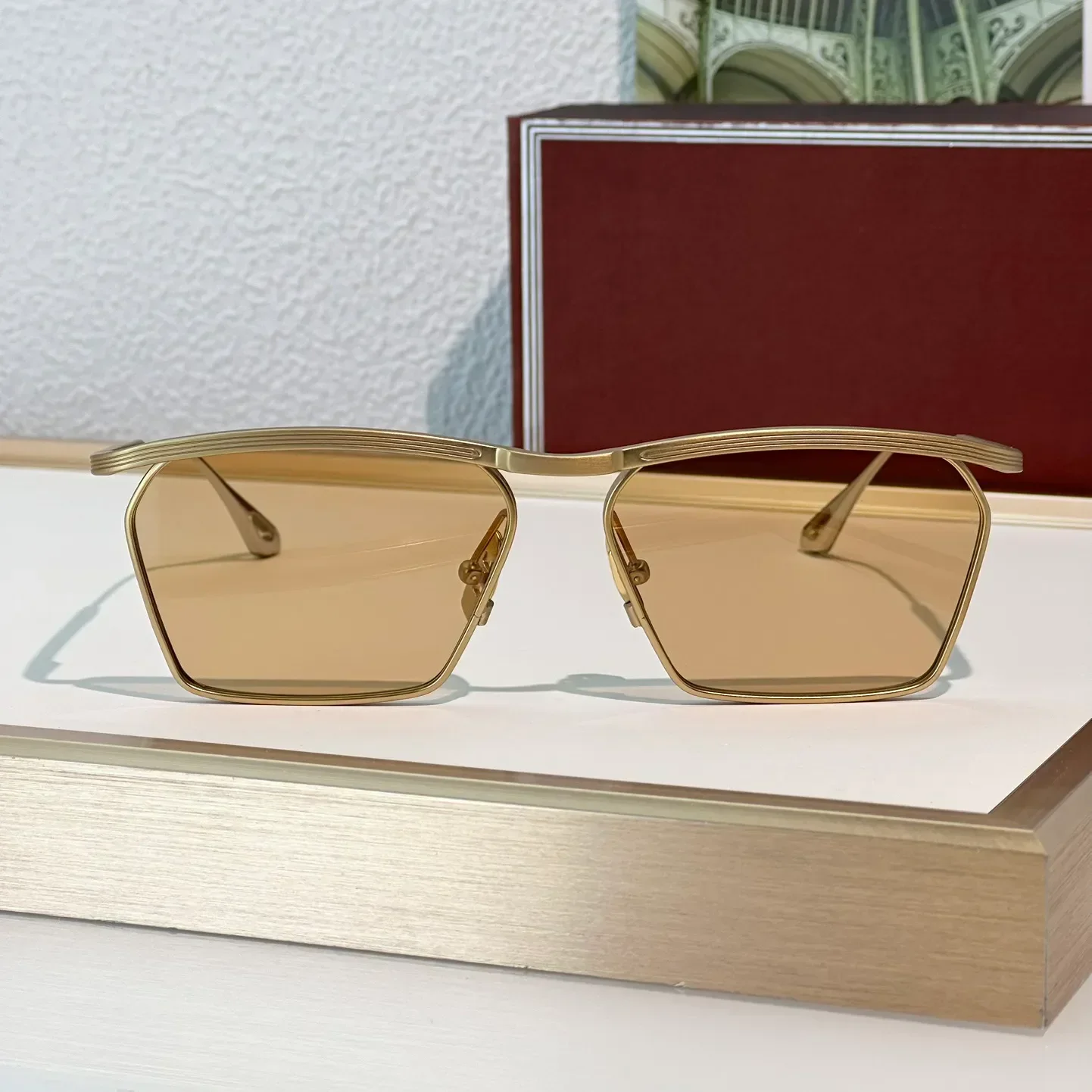 Okulary przeciwsłoneczne damskie i męskie w stylu ABRESSON, anty-ultrafioletowe, retro, pełna oprawka, specjalny design, losowe pudełko.