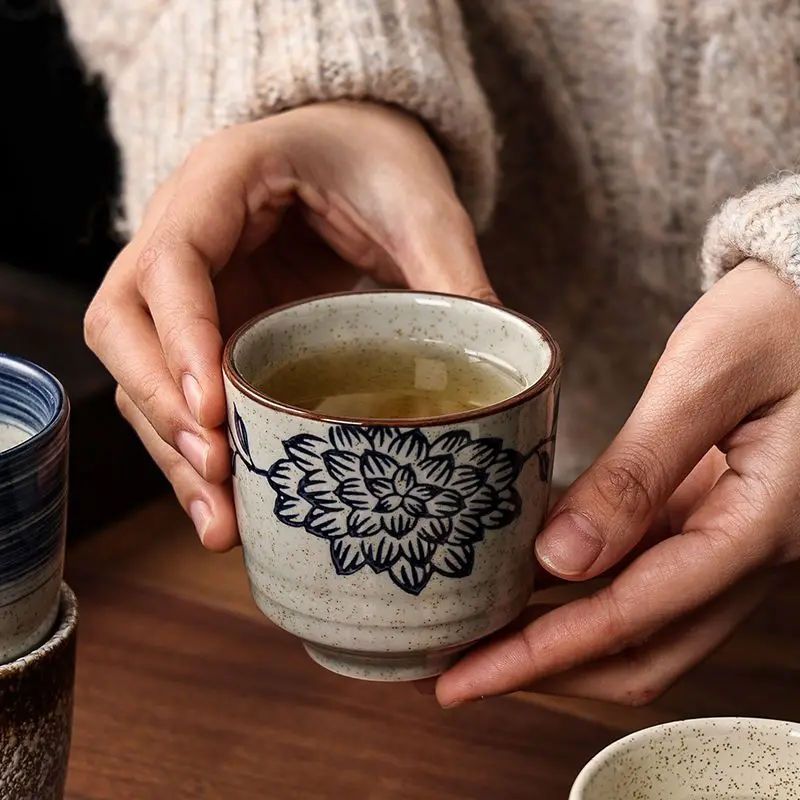 Japanischen stil Hefeng hand bemalt keramik tee tasse, wein tasse, kleine größe trinken tasse, hotel wärme-beständig verdickt hause tee