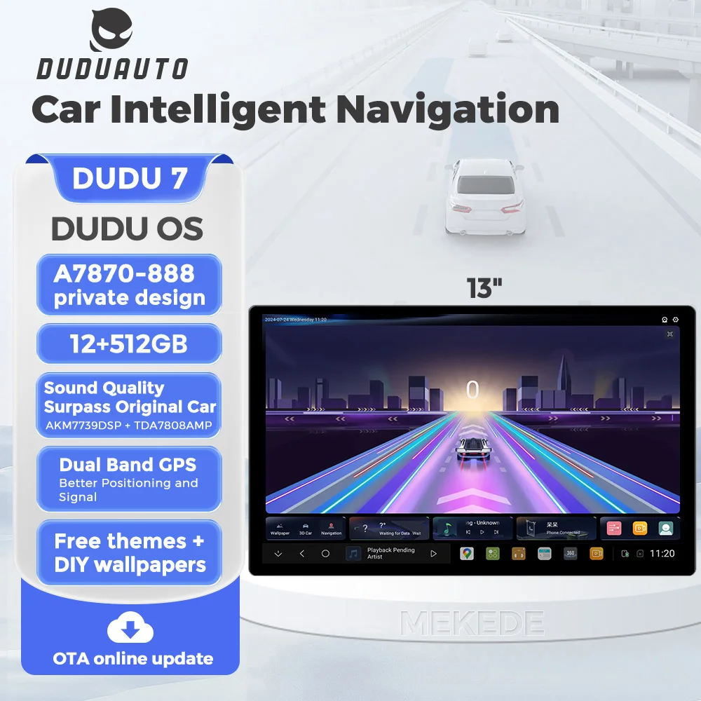 DUDUAUTO DUDU7 A7870 Android All-In-One Car Radio Intelligent System For  Universal AKM7739 DSP Wireless Carplay Auto WIFI DTS