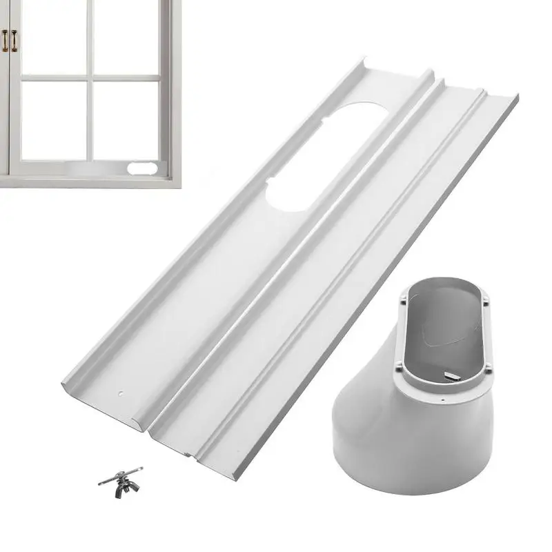 

Dryer Vent Window Kit Slide Plate Tube Connector Air Conditioner Window Unit Wind Shield Adaptor Vent Port Portable AC Hose