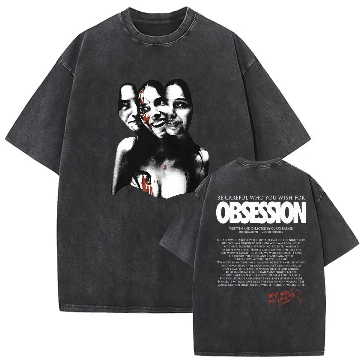 2026 Movie Obsession One Wish Willow Vintage Washed T-Shirts für Herren und Damen – Lässige, modische Oversized T-Shirts mit Rundhalsausschnitt – Detail 4