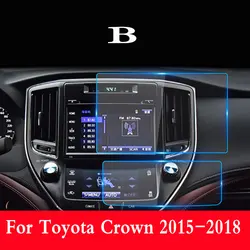 For Toyota Crown 2015-2018 Car Navigation Screen HD tempered glass Protective Film Car interior trim strip