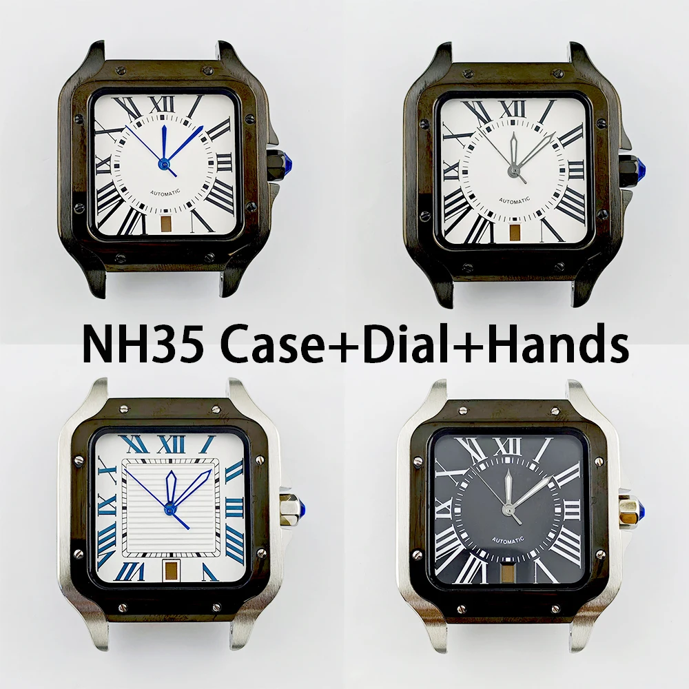 

NH35 watch case men's watch 38mm stainless steel case custom logo dial NH35 movement watch accessories