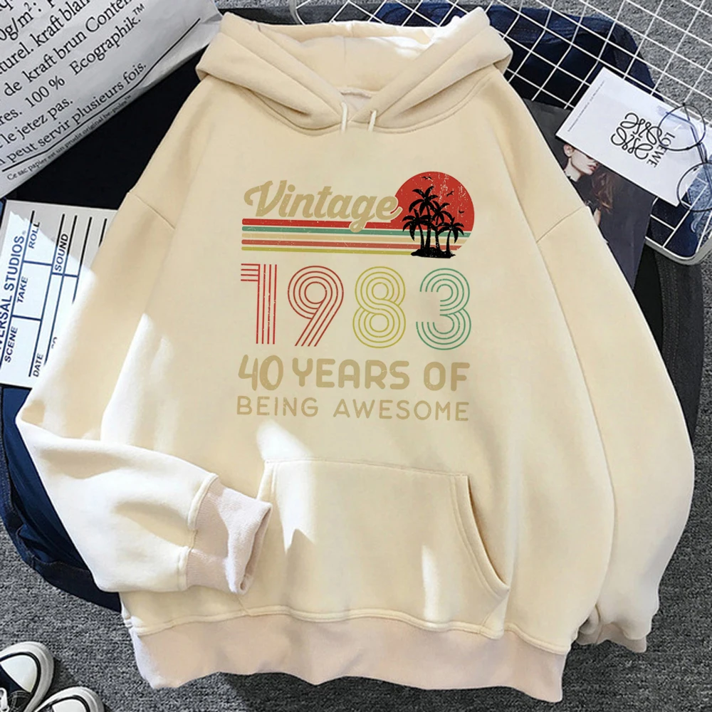 40 Ans 40th Years Birthday hoodies women Kawaii y2k aesthetic japanese Hood Hooded Shirt women anime clothes