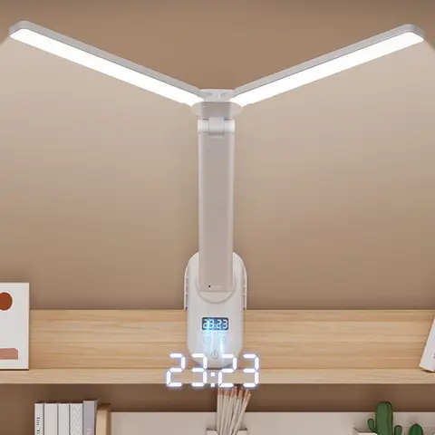 LED 더블 헤드 독서 테이블 램프, 클립 터치 컨트롤, 조도 조절, 눈 보호, 침실, 기숙사, 공부 사무실용 Best5 LED 더블 헤드 독서 테이블 램프, 클립 터치 컨트롤, 조도 조절, 눈 보호, 침실, 기숙사, 공부 사무실용 Best5