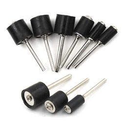 Rubber Mandrel 2.35/3.17mm Grinder Drum Sanding Sandpaper Circle Kit Polishing Nails For Dremel Rubber Drum Mandrel