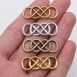 WYSIWYG 10pcs 33x12mm Double Infinity Charm Double Infinity Charm Connector Double Infinity Connector Charm