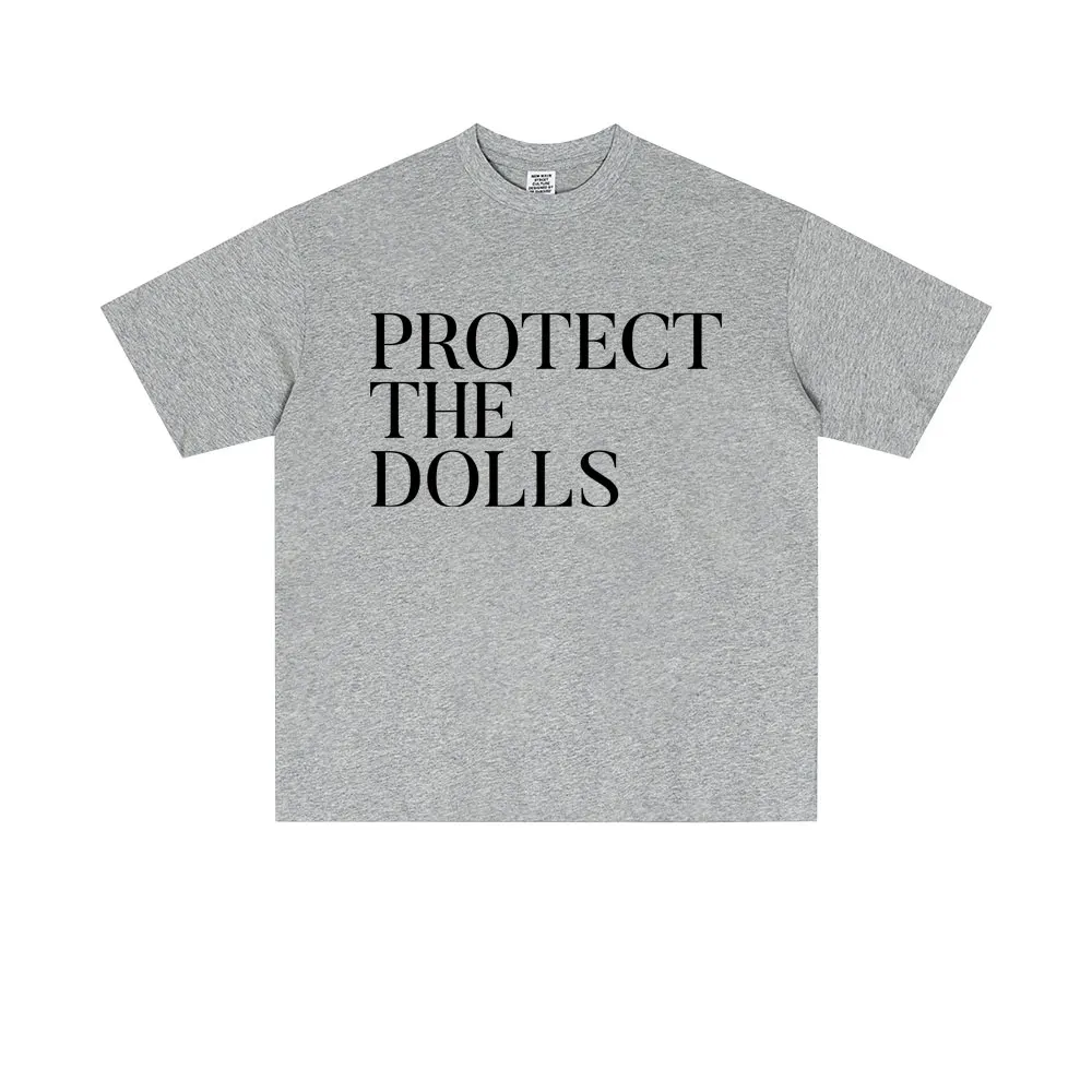 بيدرو باسكال حماية الدمى نفس النمط طباعة تي شيرت الصيف الرجال النساء موضة المتضخم تي شيرت عادية القطن خمر التي شيرت #4