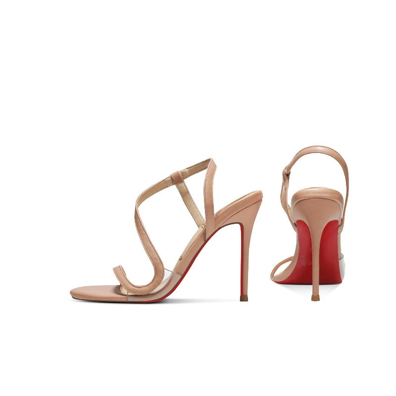 صنادل صيفية جديدة بحزام الماس المائي لعام 2025 للنساء، كعب رفيع، كعب عالٍ مثير، شباشب ملابس خارجية، أحذية رومانية مفتوحة الأصابع