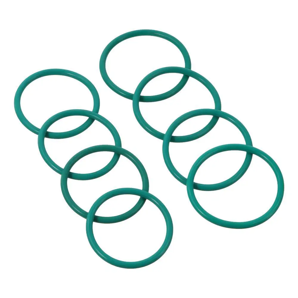 5Pcs Metric O Ring O-Ring Assortment 3.5mm Width Green Washer O Ring Fluorine Rubber Grommet Kits Automotive Machine Plumbing