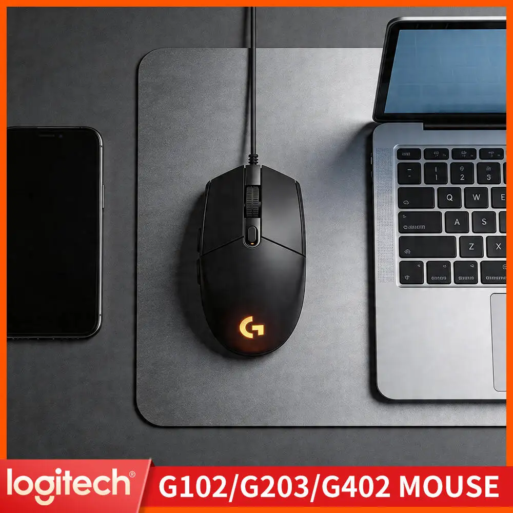 Logitech G102 Prodigy Mouse, 16.8M RGB Colors, 8000 DPI Adjustable, 1000Hz Polling, Lightweight for Long Gaming Sessions