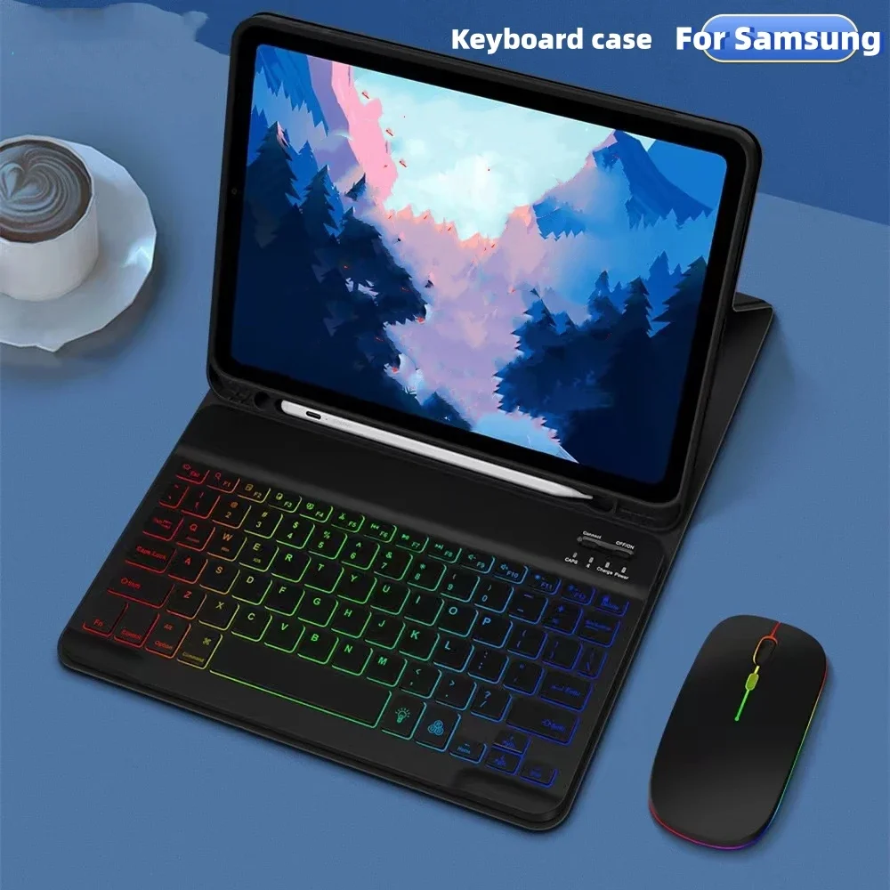 

Keyboard Case for Samsung Galaxy Tab S10FE S9FE S6 Lite 10.4" A9+ S7 S8 S9 10 FE Plus 11"12.4" Magic Keyboard Tablet Cover Case