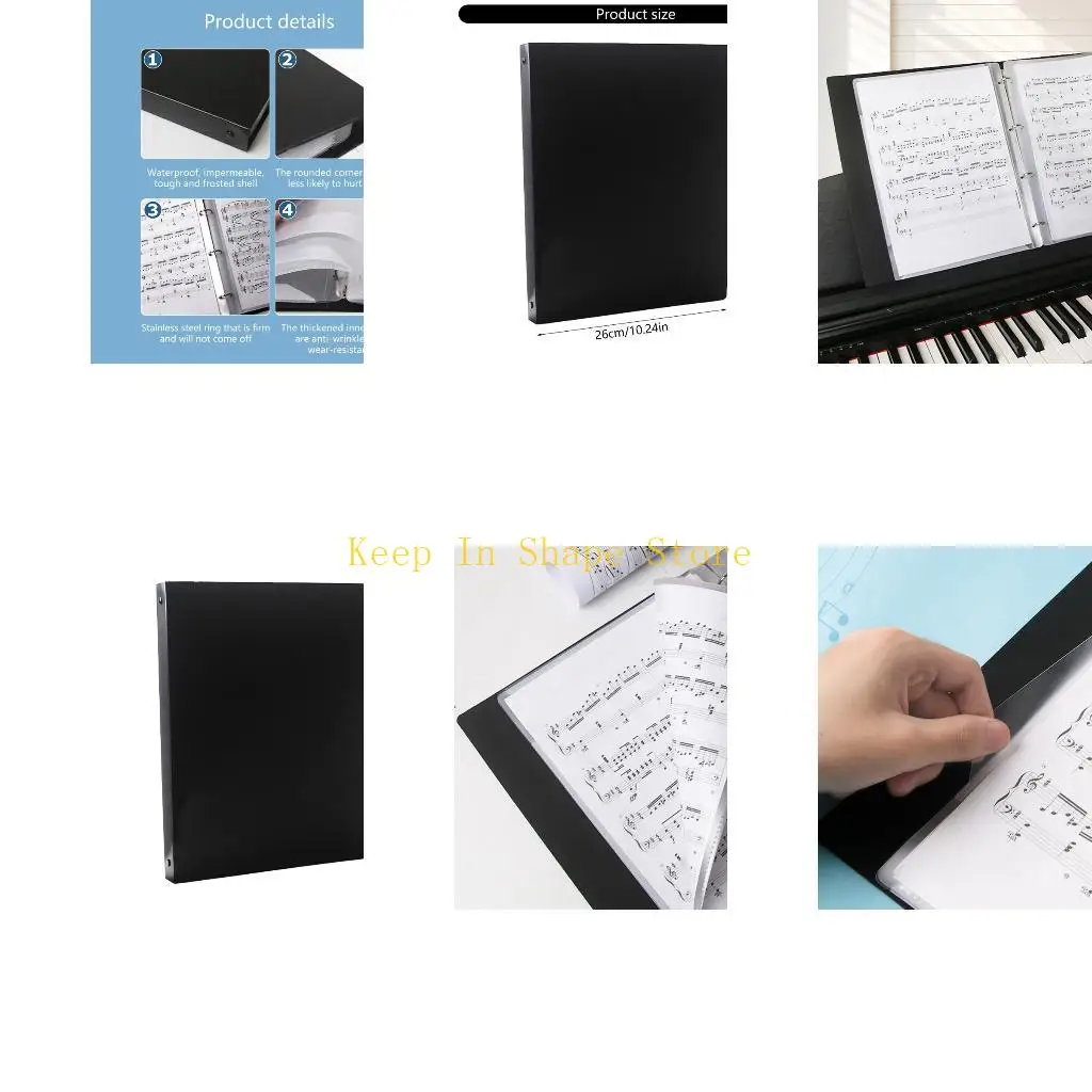 

U1JC Органайзер для хранения документов, папка для файлов, 20 страниц, музыкальный файл, папка для хранения бумаги для нот