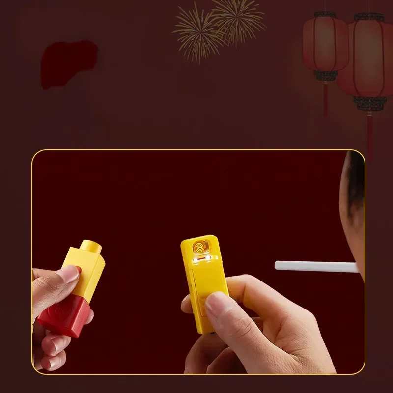 Creative and Safe Remote Control Ignition USB Rechargeable Lighter Tungsten Wire Windproof Fireworks and Firecrackers Gadgets