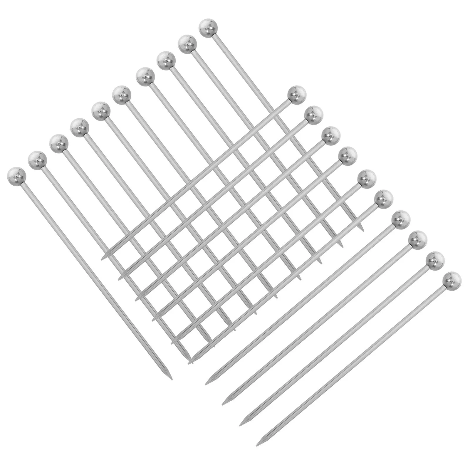 

20Pcs Stainless Steel Martini Picks Reusable Drink Skewers for Cocktails Parties Home Gatherings Small Fruit Fork