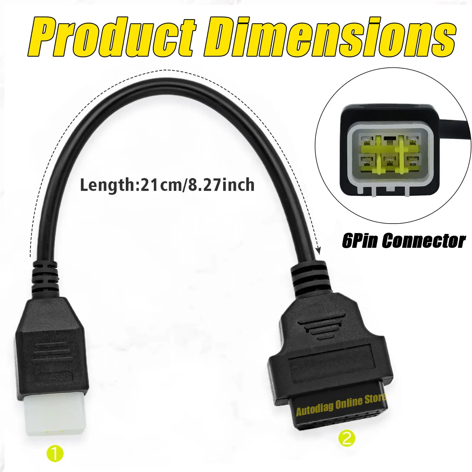 Für BENELLI OBD2 Adapter Kabel Für TNT 25/135/300/600, GT600, TRK502, LEONCINO Motorrad Diagnose Kabel Für BOSCH ECU DELPHI ECU – Detail 5