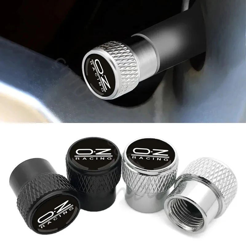 4PCS/Set High Quality Fashion Metal Alloy Car Auto Emblem Car Wheel Tire Valve Stem Caps For OZ Auto Styling Car Accessories