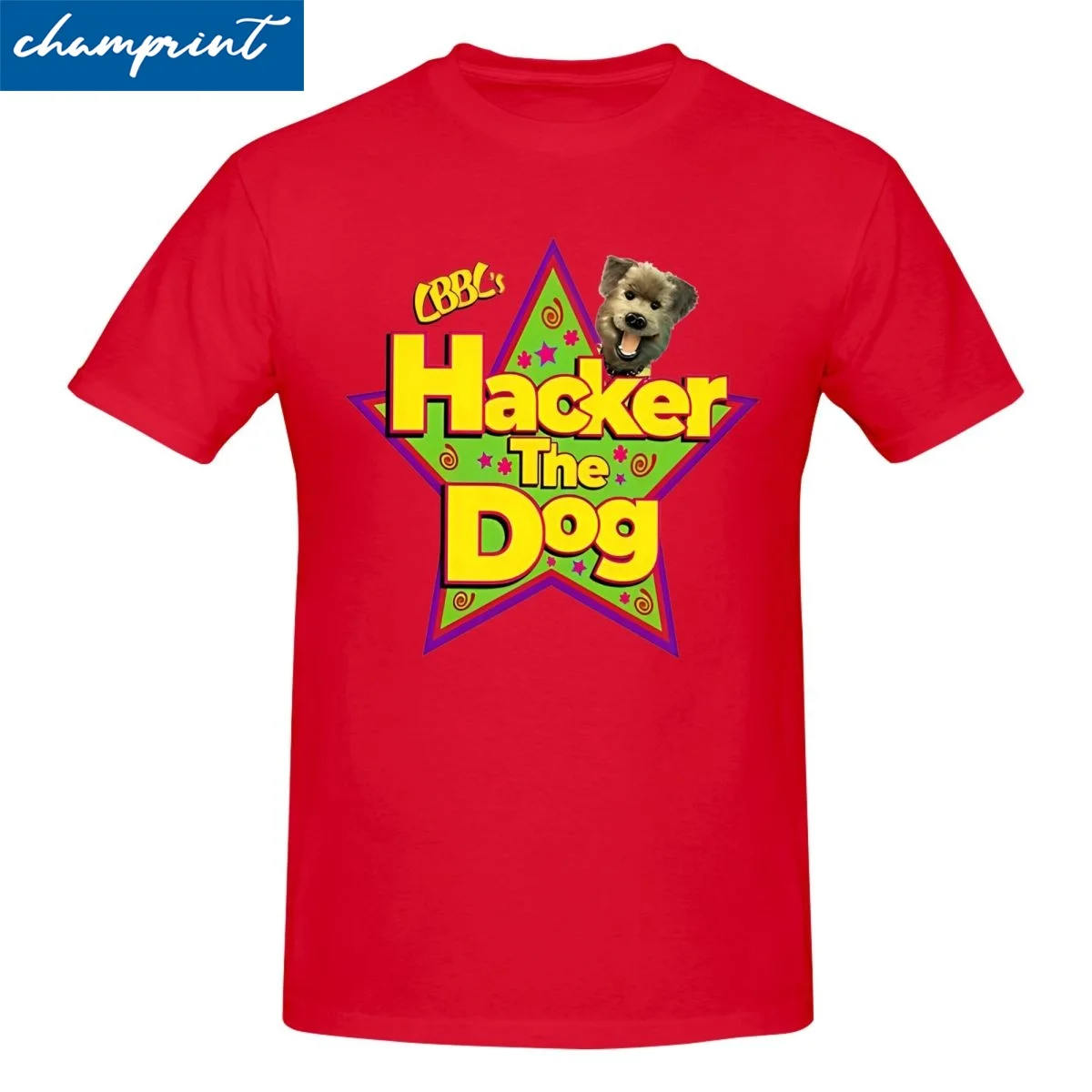 Printed Cbbc's Hacker T.Dog Tshirt Men's O-neck Short Sleeve Tops Shirts Hacker Dog Puppet Maker Cotton Summer Top Tee