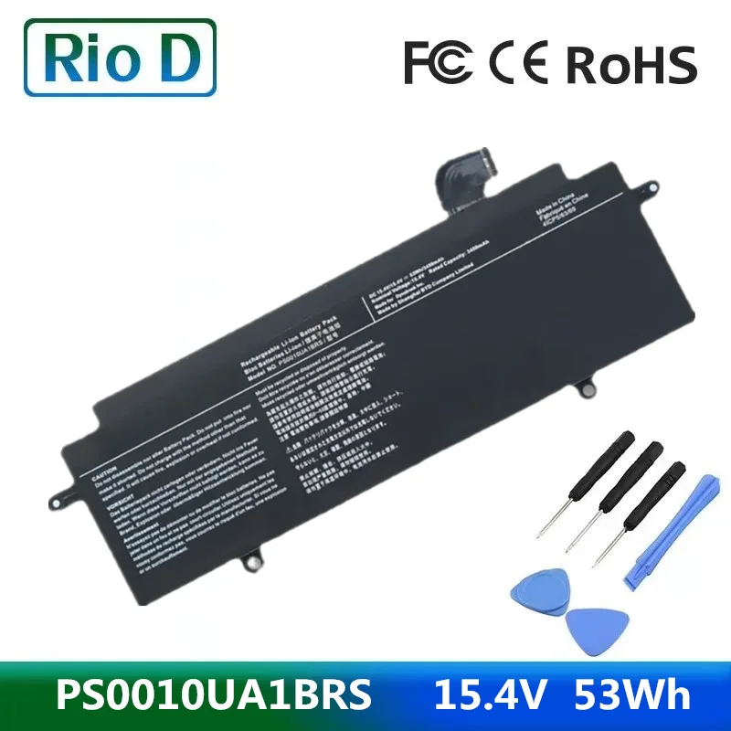 PS0010UA1BRS Battery 15.4V 53Wh For Durabook Li-ion Rechargeable Laptop Batteries  X30W-J  X30L 3450mAh 4 Cells