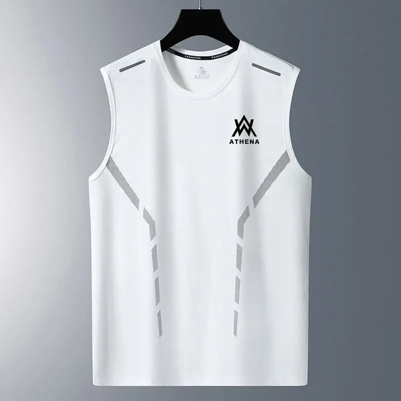 Summer men's vest fashion Patterned vests gym clothing man Quick drying T-shirt tank Sports tops y2k man breathable Fitness vest
