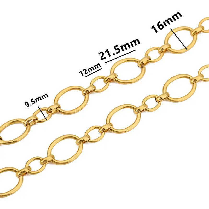 ห่วงโซ่สแตนเลสขนาดใหญ่รูปวงรีขนาดใหญ่1เมตรสายสร้อยแบบพังค์ขนาดใหญ่สร้อยคอแบบทำมืออุปกรณ์สำหรับทำเครื่องประดับ